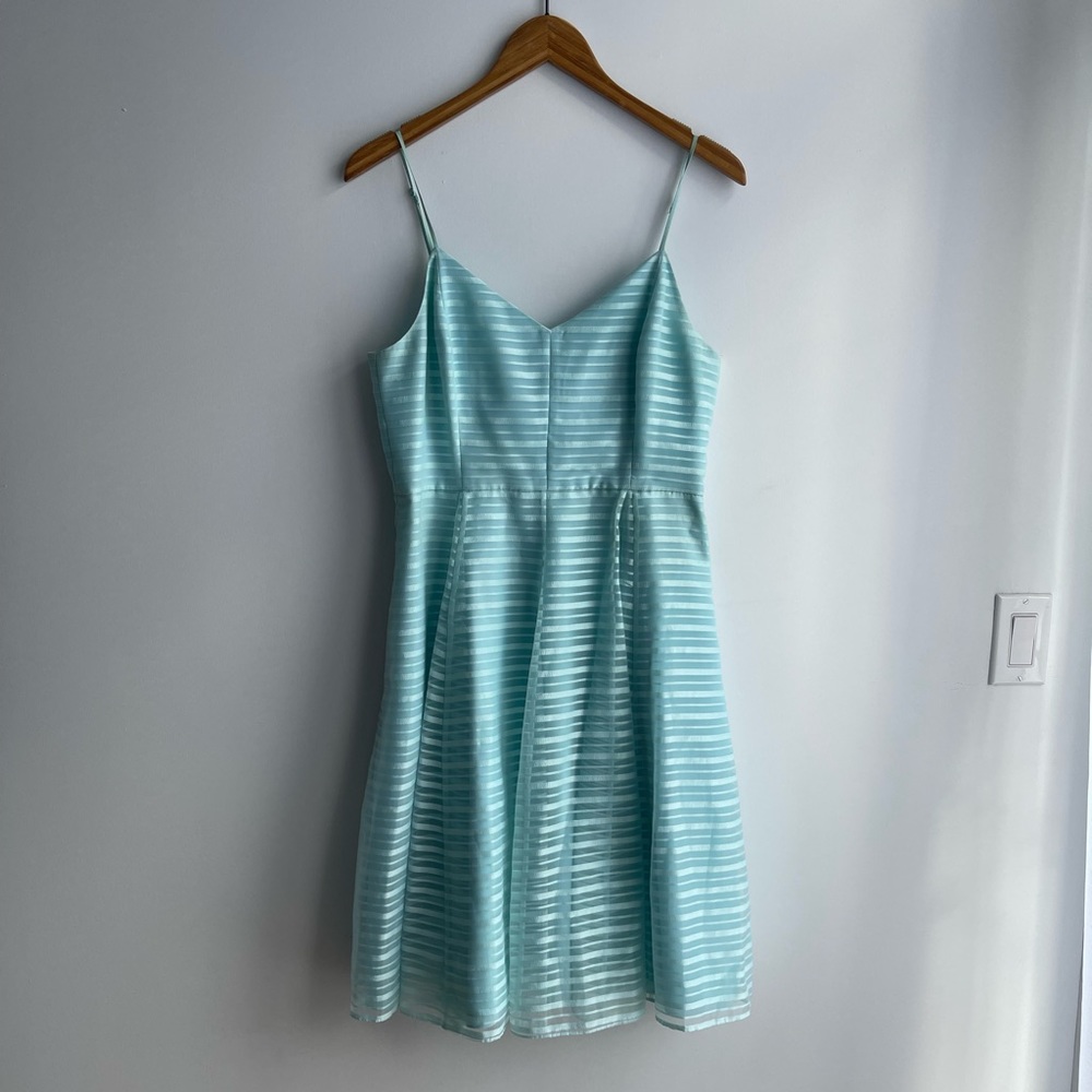 Halston Heritage Organza Cocktail Dress – Seafoam - Picture 3 of 7